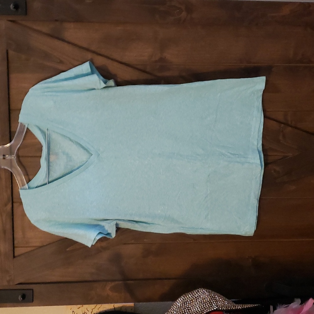 Mint green, v-neck t-shirt